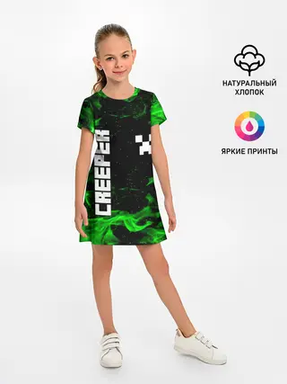 Детское платье / MINECRAFT CREEPER