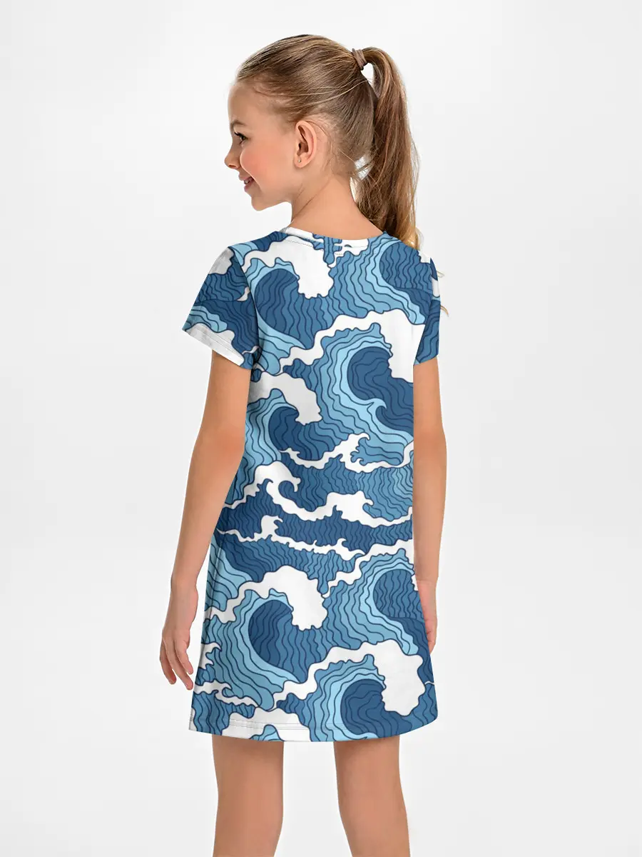 Детское платье / Морские волны
