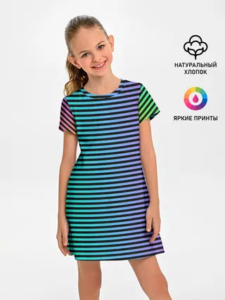 Детское платье / В ЦВЕТНУЮ ПОЛОСКУ
