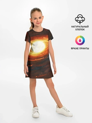 Детское платье / ГАЛАКТИКА / КОСМОС / СОЛНЦЕ