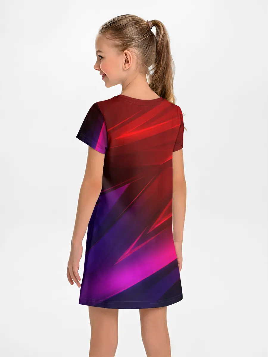 Детское платье / NEON GEOMETRY STRIPES