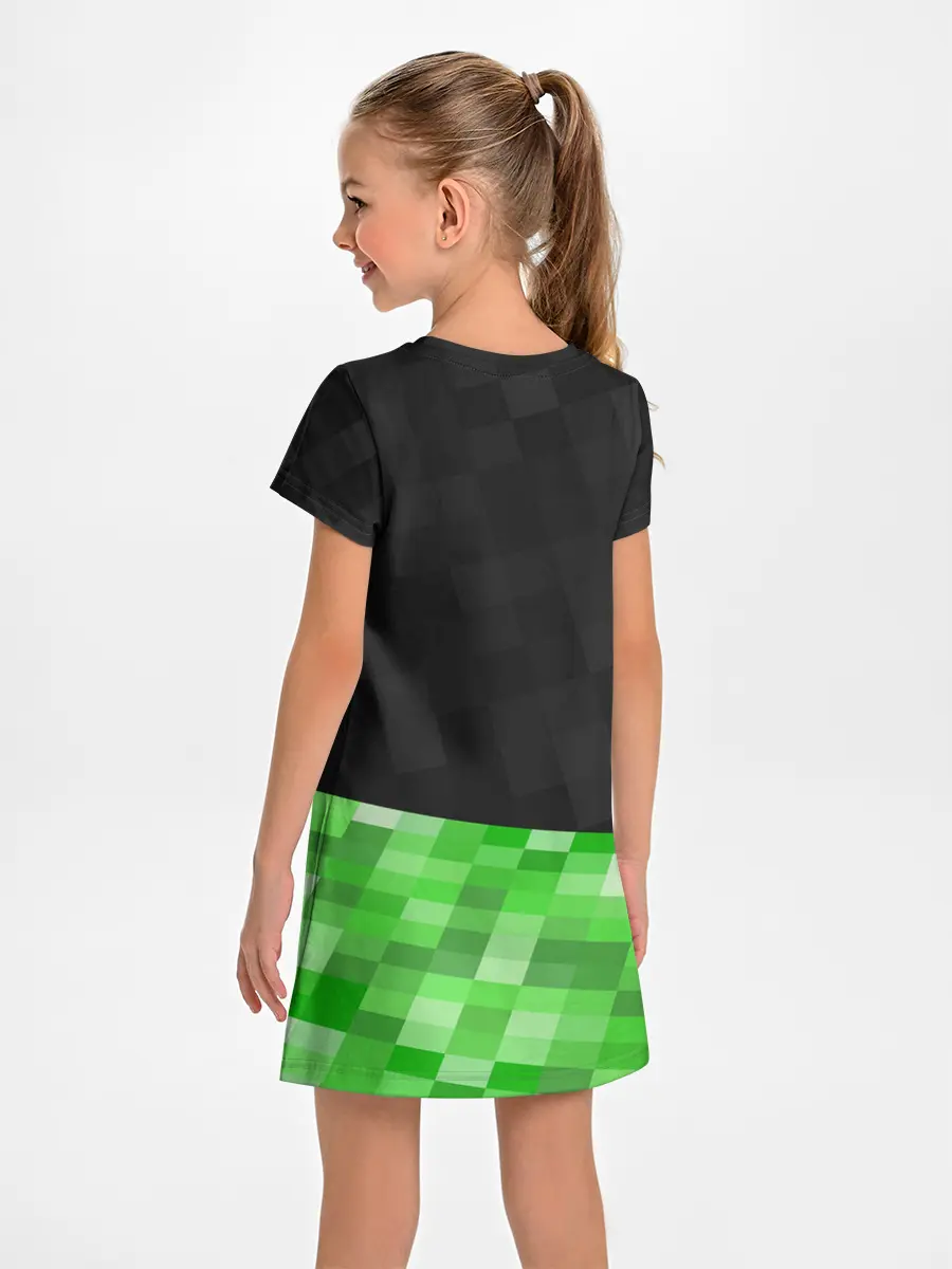 Детское платье / Minecraft EARTH - Котик