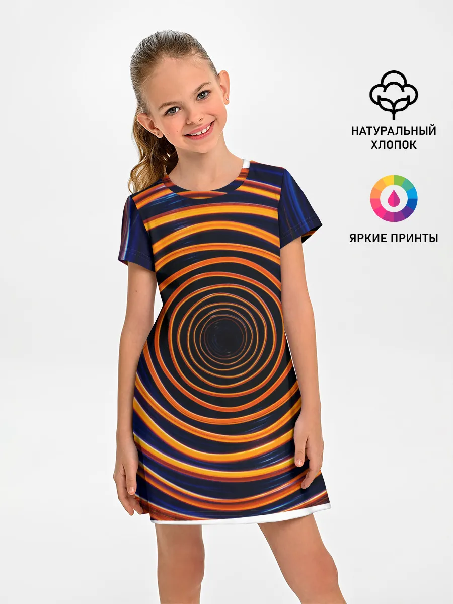 Детское платье / Круги неоновые