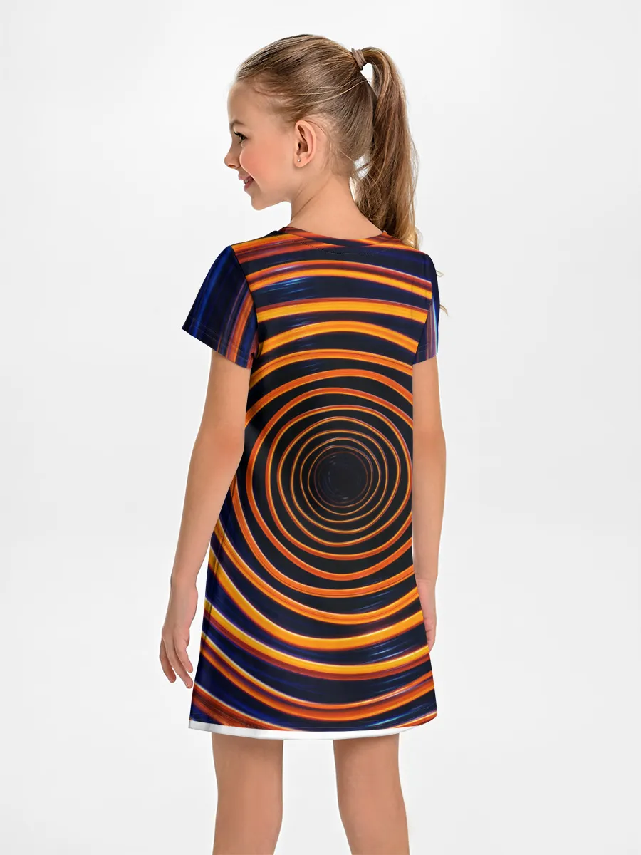 Детское платье / Круги неоновые