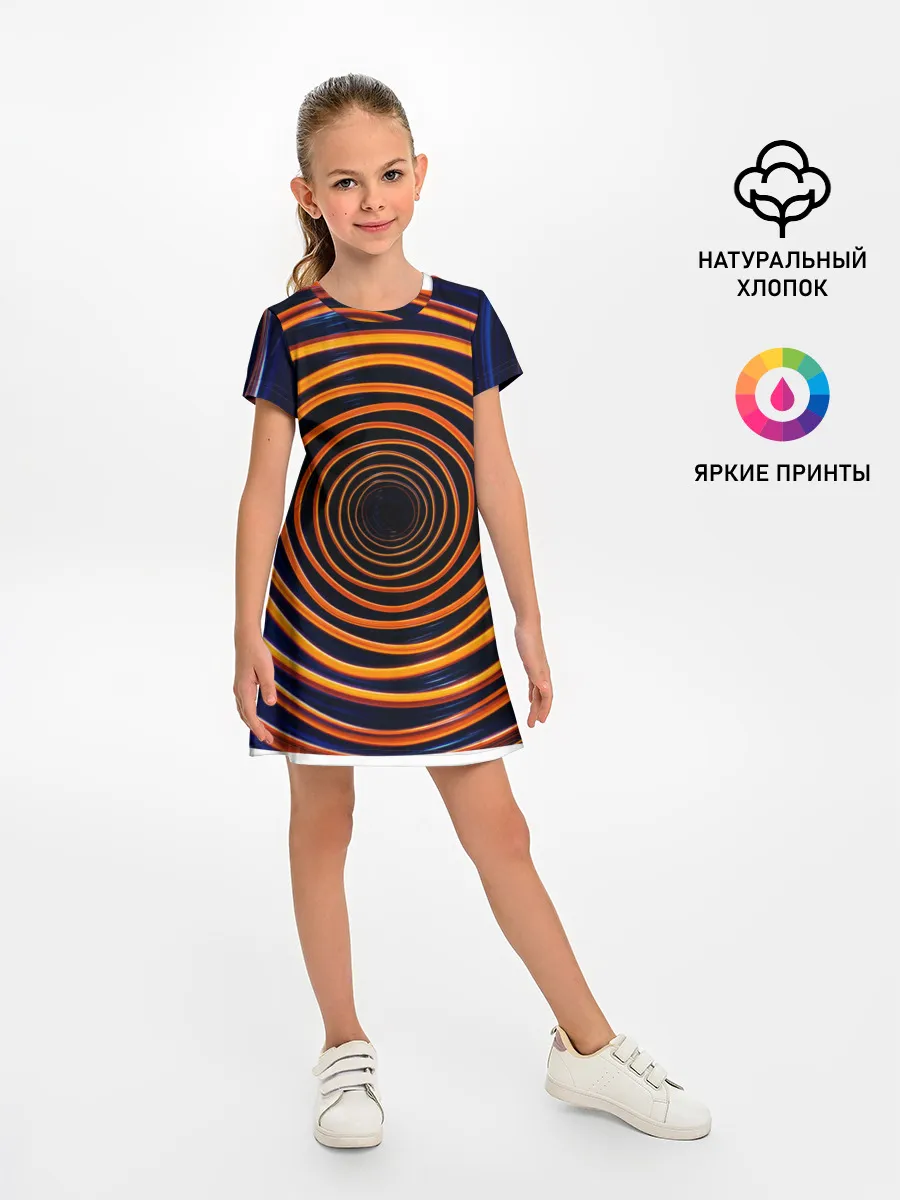 Детское платье / Круги неоновые