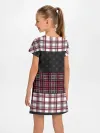 Детское платье / Комбинированный красно-серый