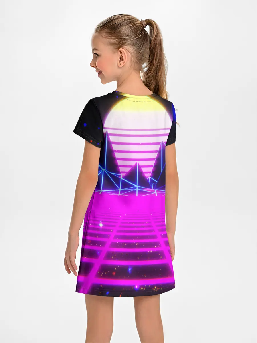 Детское платье / Ретро Стиль неон