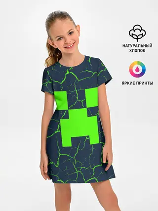 Детское платье / MINECRAFT / МАЙНКРАФТ