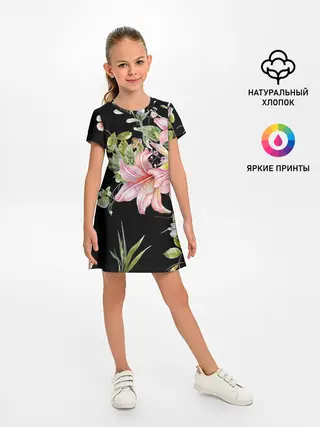 Детское платье / Букет лилий