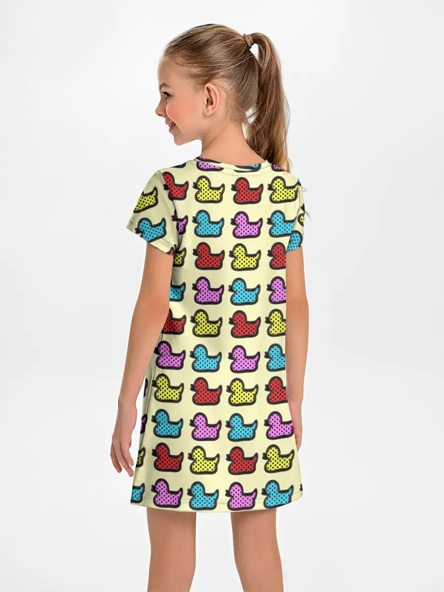 Детское платье / Утиный фон | Утки | Ducks