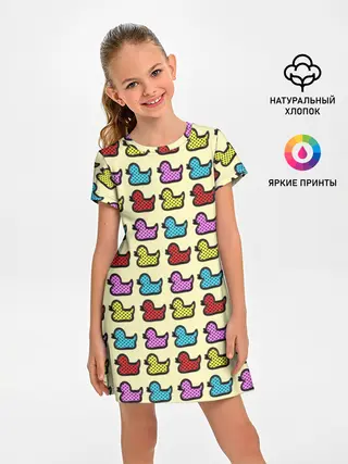 Детское платье / Утиный фон | Утки | Ducks