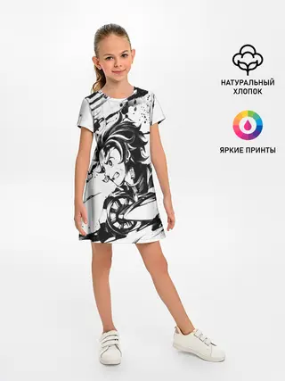 Детское платье / KIMETSU NO YAIBA TANJIRO KAMADO