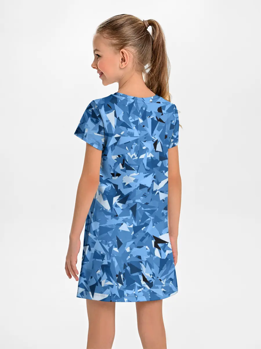 Детское платье / Сине-бело-голубой лев