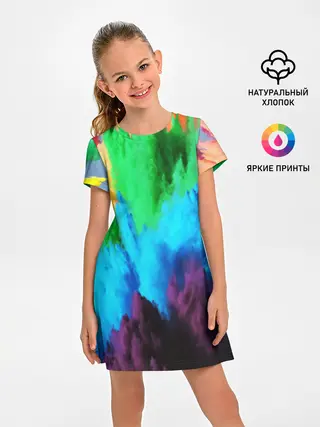 Детское платье / РАЗНОЦВЕТНЫЕ КРАСКИ