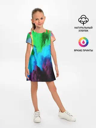 Детское платье / РАЗНОЦВЕТНЫЕ КРАСКИ