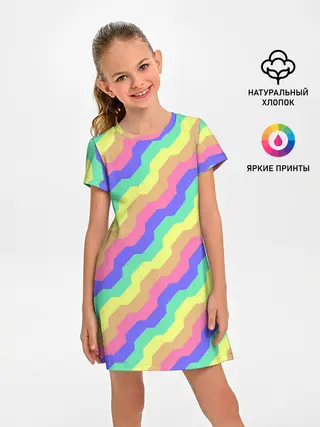 Детское платье / Радужные волны