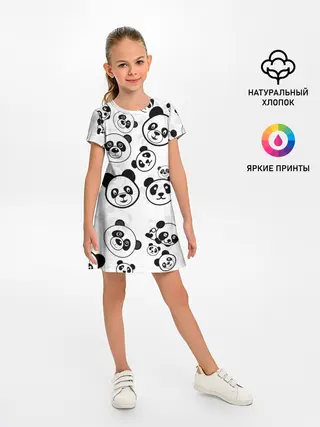 Детское платье / Панды