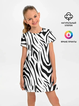 Детское платье / Черно-белая зебра