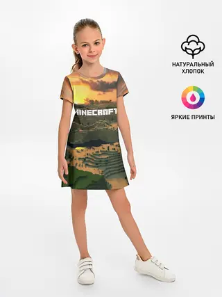 Детское платье / MINECRAFT