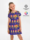 Детское платье / ФК БАРСЕЛОНА / PATTERN / УЗОР
