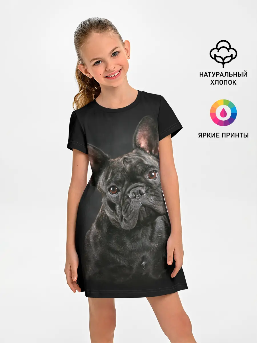 Детское платье / Французский бульдог