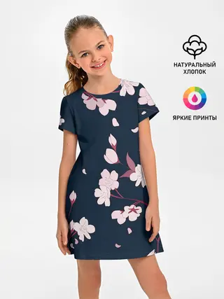 Детское платье / Веточки сакуры