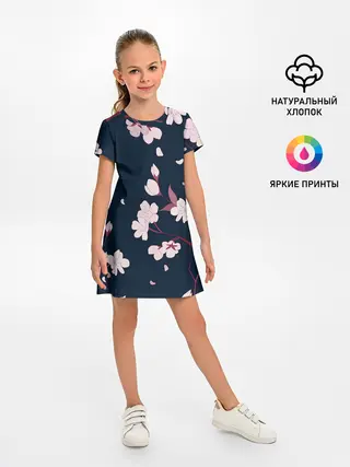 Детское платье / Веточки сакуры