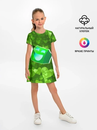 Детское платье / Geometry Dash | Green Love