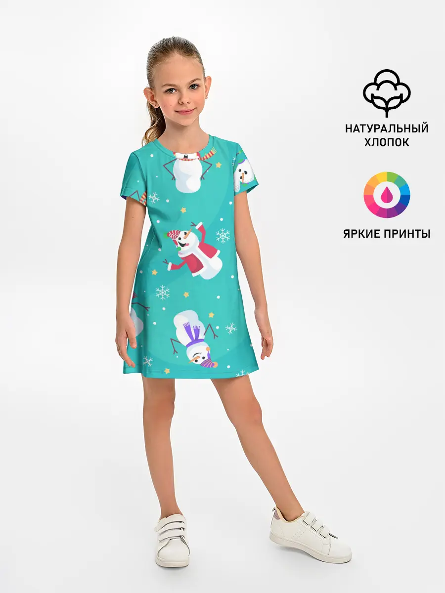 Детское платье / РазНые Снеговики