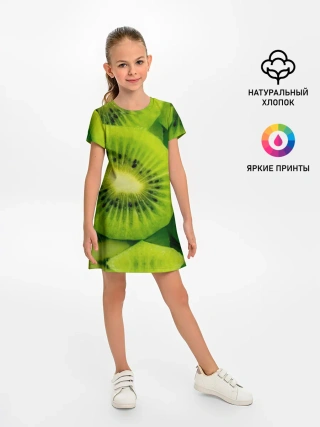 Детское платье / Зеленый киви