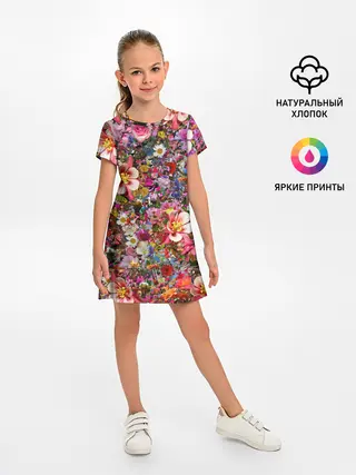 Детское платье / Разные цветы