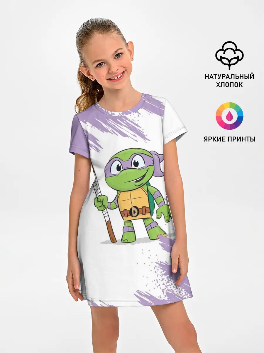 Детское платье / ЧЕРЕПАШКИ НИНДЗЯ - ДОНАТЕЛЛО