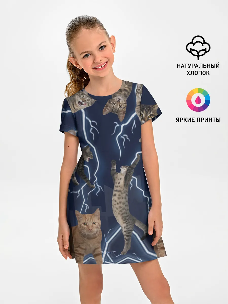 Детское платье / Коты