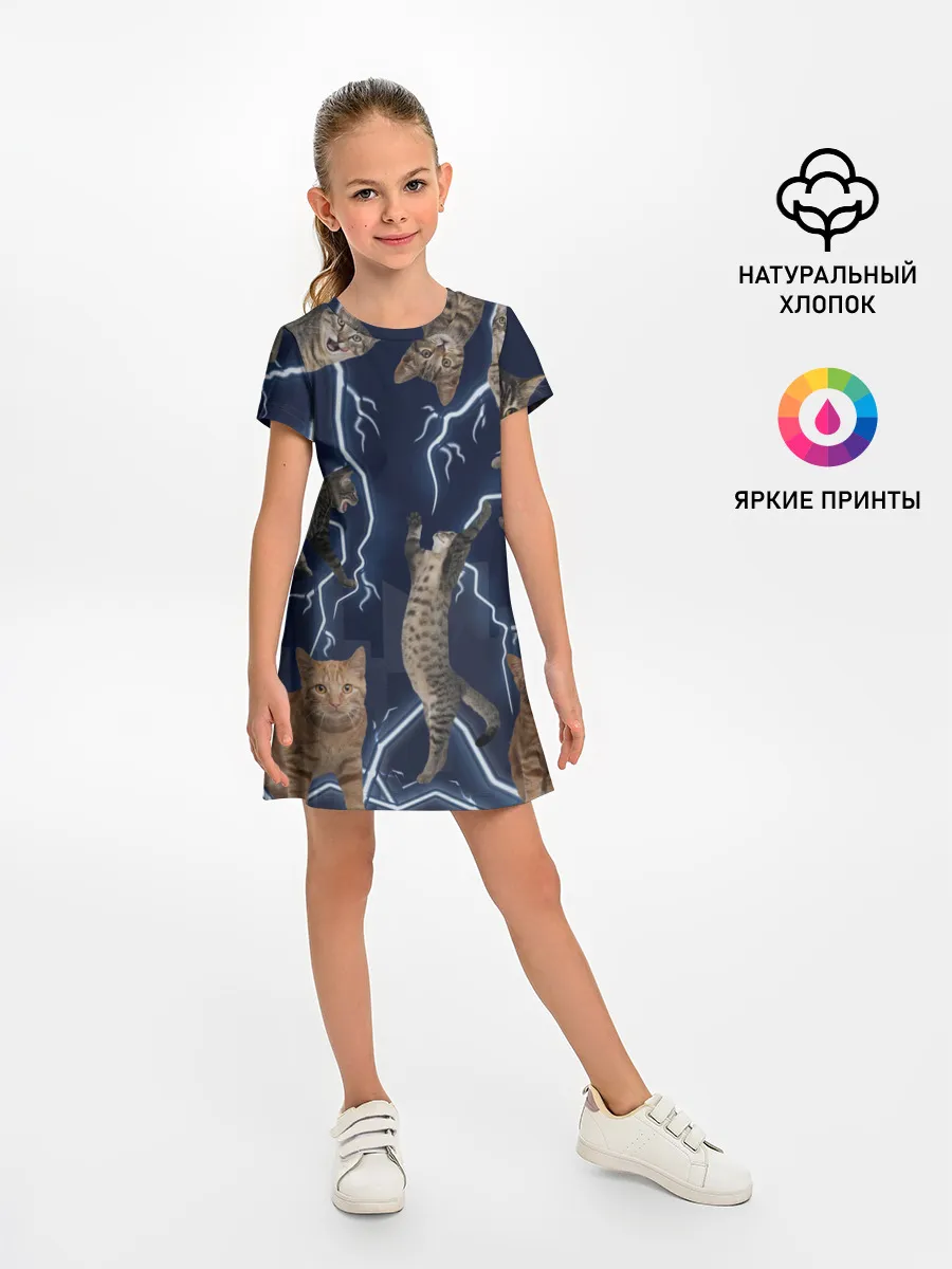 Детское платье / Коты