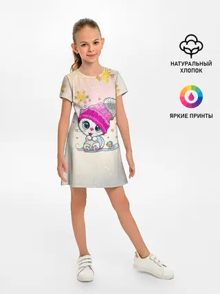 Детское платье / Новогодний кот