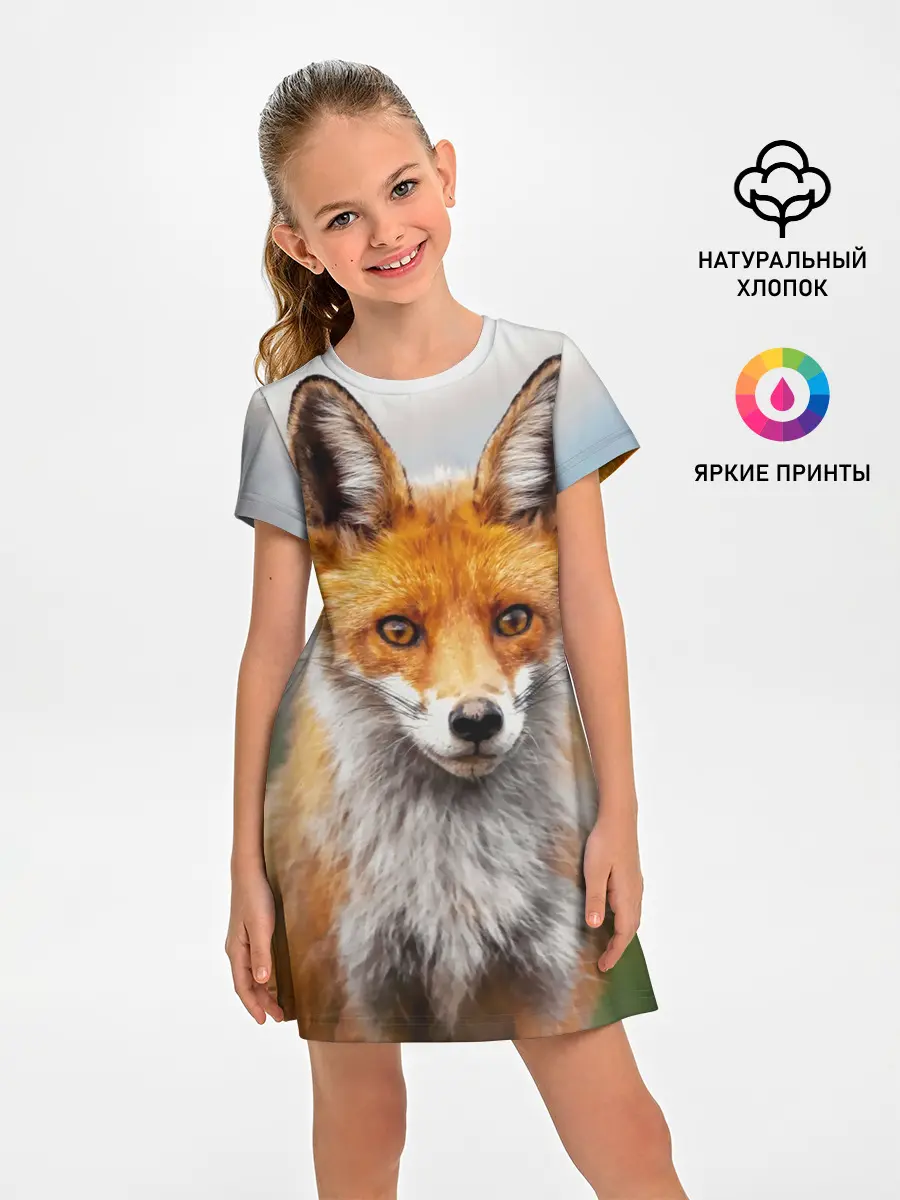 Детское платье / рыжая лисица