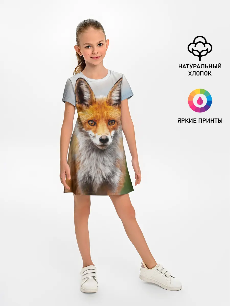 Детское платье / рыжая лисица