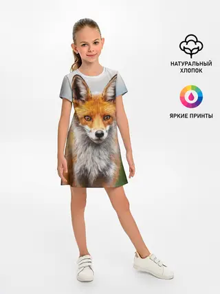 Детское платье / рыжая лисица