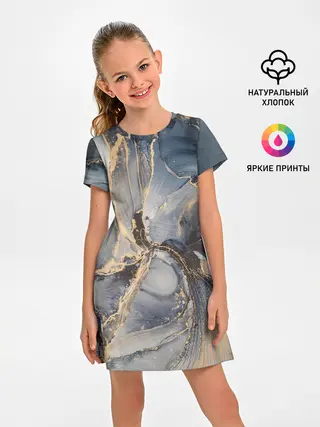 Детское платье / Fluid art ink mix