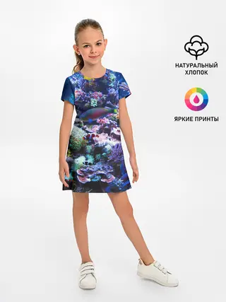Детское платье / Коралловые рыбки