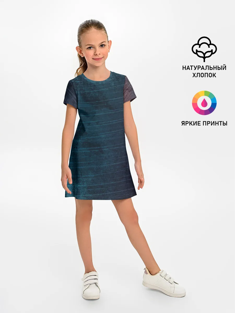 Детское платье / Texture. Blue Ripples