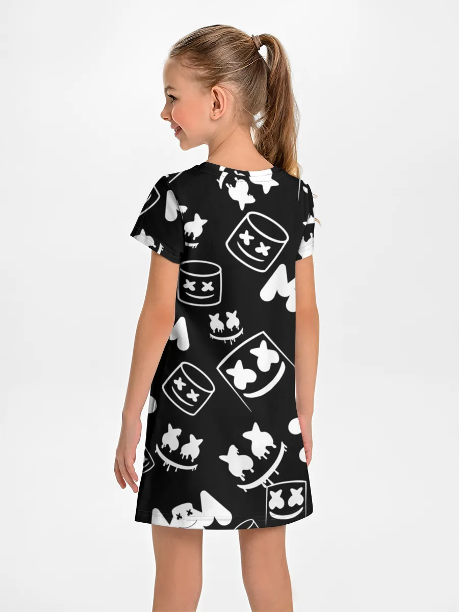 Детское платье / Marshmello ЧБ