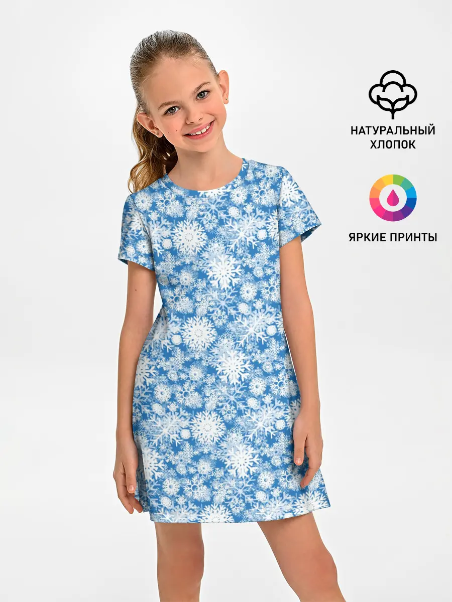 Детское платье / Узоры Снежных Хлопьев
