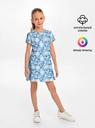 Детское платье / Узоры Снежных Хлопьев