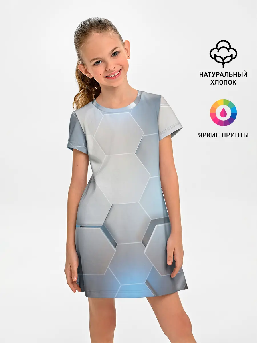 Детское платье / 3D соты