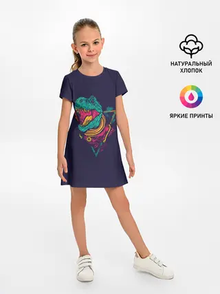 Детское платье / Динозавр Рэкс Тирэкс