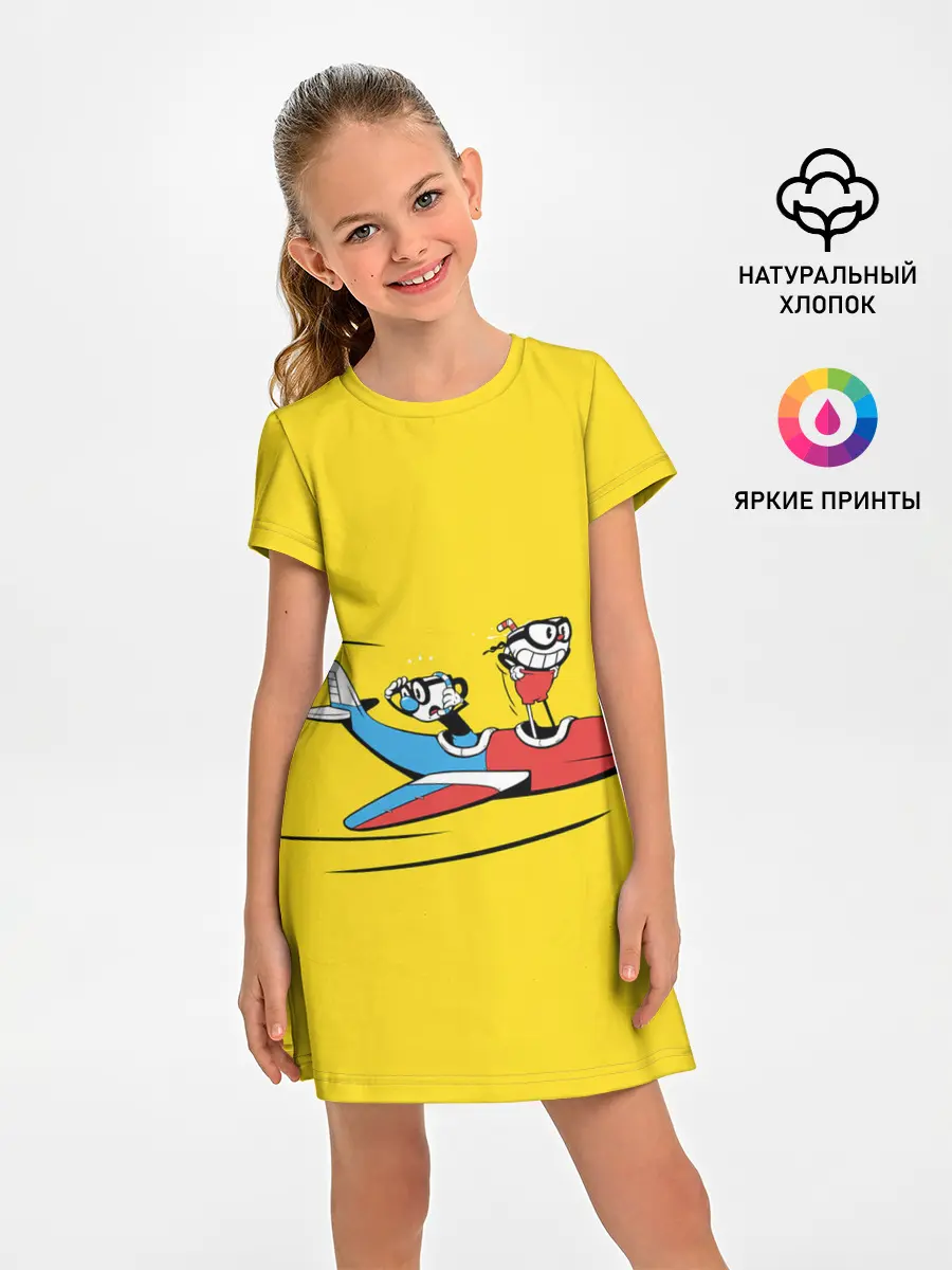 Детское платье / Летящие кружки