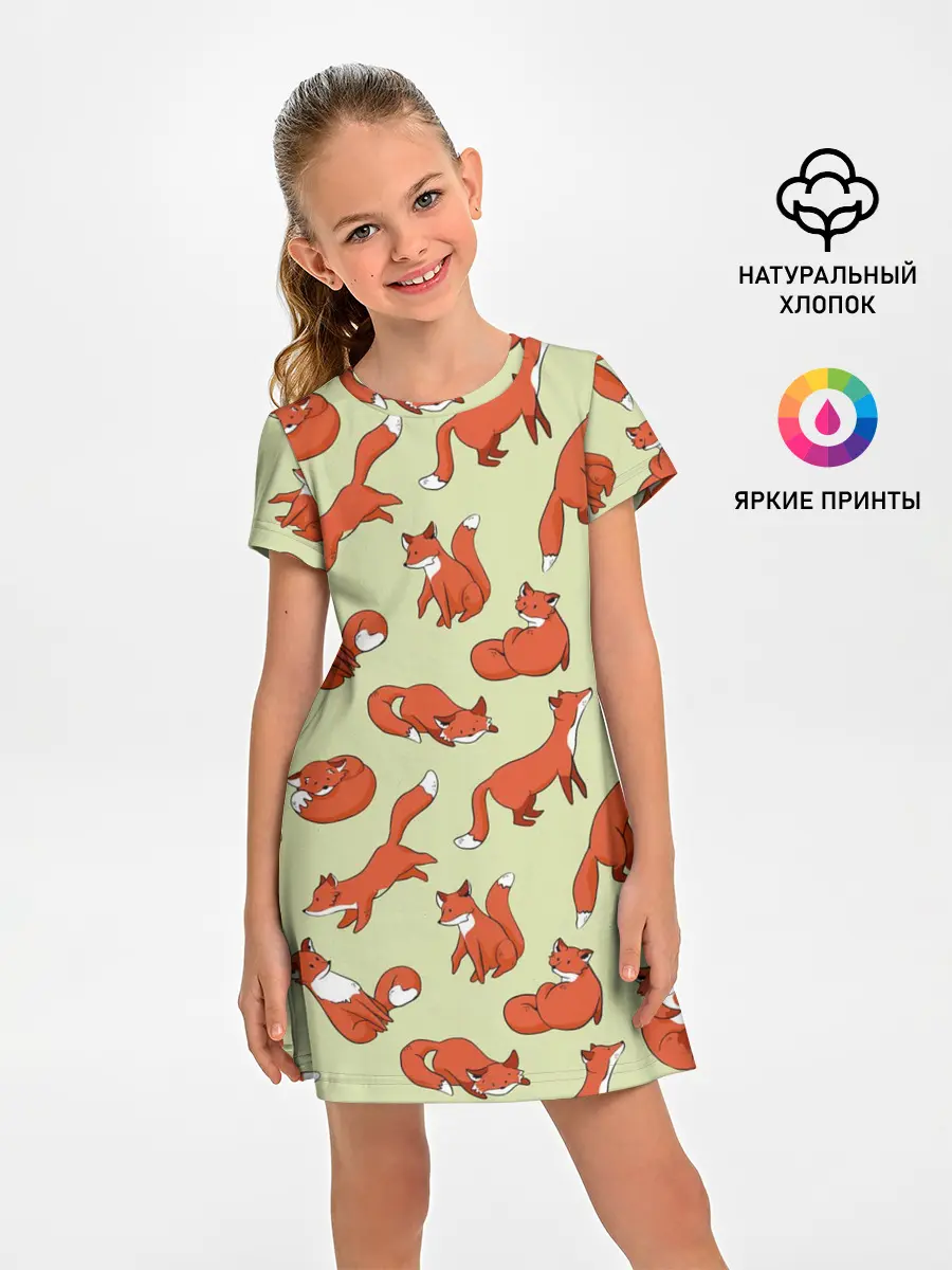 Детское платье / Осенние лисички