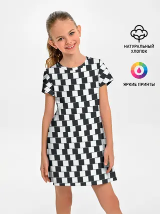 Детское платье / Шахматная Иллюзия Искажения