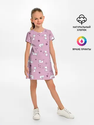Детское платье / Белая кошка